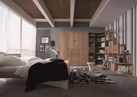 Schlafzimmer-kleiderschrank mit Eckregal Contra 258/262x217x55/46/33cm Massivholz geölt Casa de mobila Goslar Schlafzimmer-kleiderschrank mit Eckregal Contra 258/262x217x55/46/33cm Massivholz geölt Casa de mobila Goslar