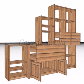 Stufenregal 223x197x46/33cm CONTRA Massivholz geölt Massivholz Stufenregal 223x197x46/33cm CONTRA buche massiv natur geölt Casa de mobila Goslar
