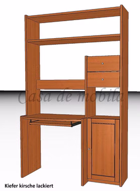 Massivholz Schreibtisch-Regal Holz Kiefer massiv kirsche CONTRA casademobila Massivholz Schreibtisch-Regal Holz Kiefer massiv kirsche CONTRA casademobila
