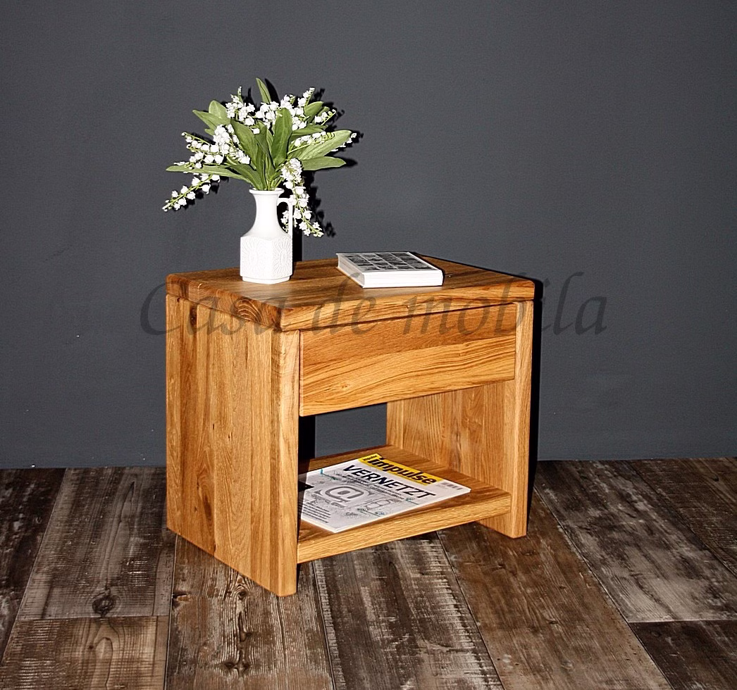 Massivholz Nachtkommode mit schublade Unikat 45x40x33cm WOODSTOCK Wildeiche massiv rustikal geölt Casa de mobila Goslar Massivholz Nachtkommode mit schublade Unikat 45x40x33cm WOODSTOCK Wildeiche massiv rustikal geölt Casa de mobila Goslar