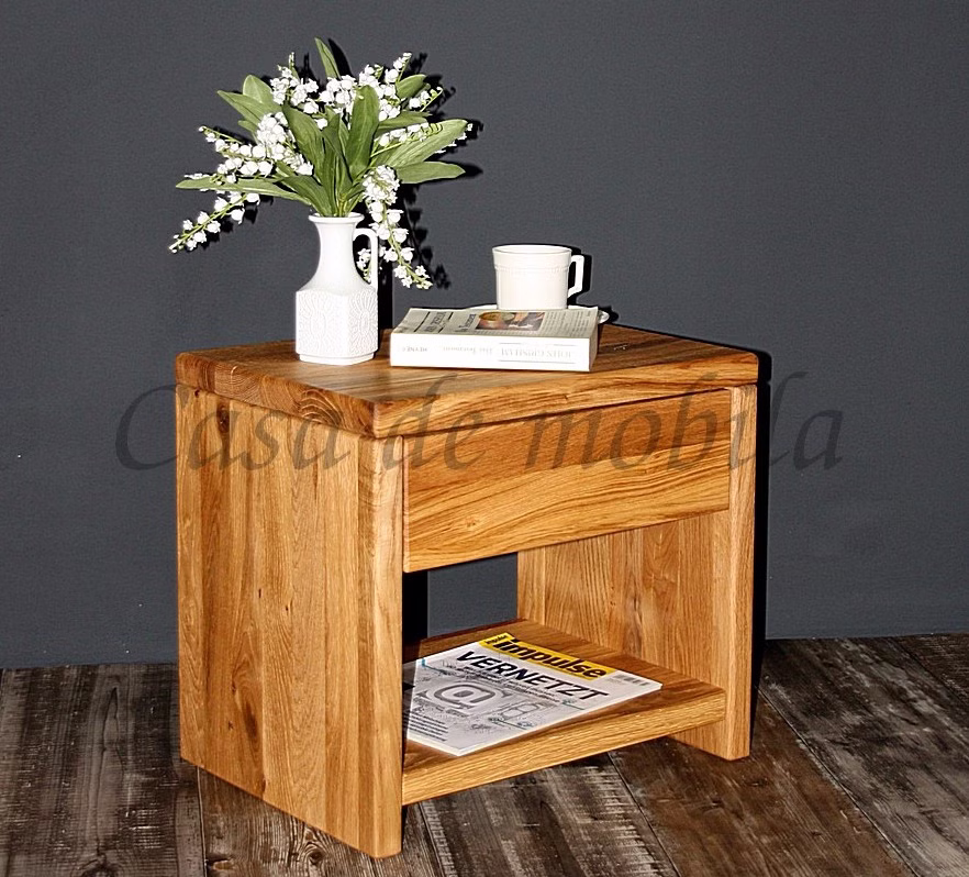 massivholz nachttisch mit schublade und Ablage wildeiche massiv rustikal casademobila Goslar massivholz nachttisch mit schublade und Ablage wildeiche massiv rustikal casademobila Goslar