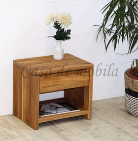 Nachtkommode mit schublade Unikat Wildeiche massiv rustikal geölt casademobila Goslar