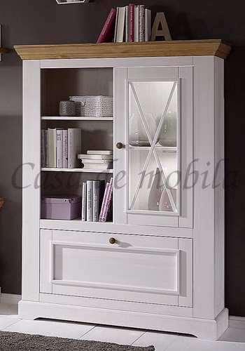 Massivholz Highboard Flair 108x152x42cm Kiefer massiv weiß eichefarben gelaugt geölt Casa de mobila Goslar Massivholz Highboard Flair 108x152x42cm Kiefer massiv weiß eichefarben gelaugt geölt Casa de mobila Goslar