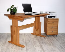 Rollcontainer Schubladen 40x63x45cm VERONA Kernbuche geölt Massivholz Schreibtisch-Container mit schubladen VERONA 40x63x45cm Kernbuche massiv geölt Casa de mobila Goslar
