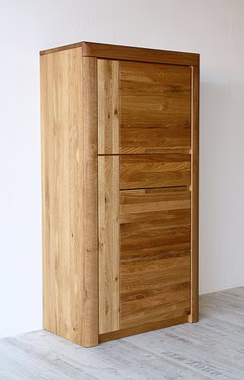 Schrank 71x137x40cm HORIZONT Wildeiche massiv natur geölt Esszimmer-schrank halbhoch schmal 71x137x40cm HORIZONT Wildeiche massiv natur geölt Casa de mobila Goslar