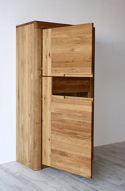 Schrank 71x137x40cm HORIZONT Wildeiche massiv natur geölt Schrank 71x137x40cm HORIZONT Wildeiche massiv natur geölt