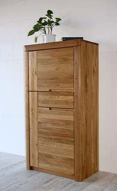 Schrank 71x137x40cm HORIZONT Wildeiche massiv natur geölt Wohnzimmer-schrank 71x137x40cm HORIZONT Wildeiche massiv natur geölt Casa de mobila Goslar