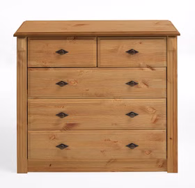 Kommode mit schubladen Eva 101x87x48 cm Kiefernholz gebeizt geölt Casa de mobila Goslar