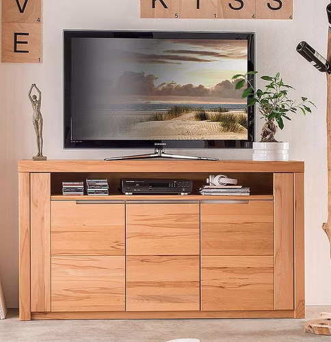 Wohnwand 2teilig Kernbuche massiv geölt Wohnwand 2teilig Kernbuche massiv geölt