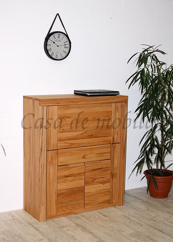 Sekretär 102x120x40cm HORIZONT Kernbuche natur geölt Holzgriffe
