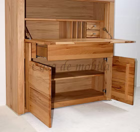 Sekretär 102x120x40cm HORIZONT Kernbuche natur geölt Holzgriffe Sekretär 102x120x40cm HORIZONT Kernbuche natur geölt Holzgriffe