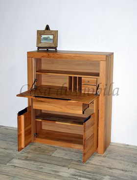 Massivholz Schreibschrank mit schwarze griffe HORIZONT 102x120x40cm buche massiv geölt bei Casademobila Goslar Massivholz Schreibschrank mit schwarze griffe HORIZONT 102x120x40cm buche massiv geölt bei Casademobila Goslar