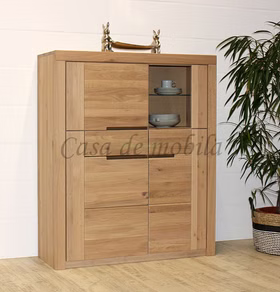 Massivholz Highboard HORIZONT 115x137x40cm Wildeiche massiv Bianco geölt Glastür rechts Casa de mobila Goslar Massivholz Highboard HORIZONT 115x137x40cm Wildeiche massiv Bianco geölt Glastür rechts Casa de mobila Goslar