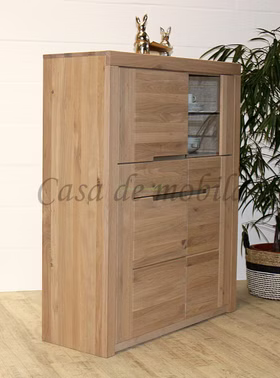 Esszimmerschrank mit glastür niedrige höhe HORIZONT 115x137x40cm Wildeiche massiv Bianco geölt Glastür rechts Casa de mobila Goslar Esszimmerschrank mit glastür niedrige höhe HORIZONT 115x137x40cm Wildeiche massiv Bianco geölt Glastür rechts Casa de mobila Goslar
