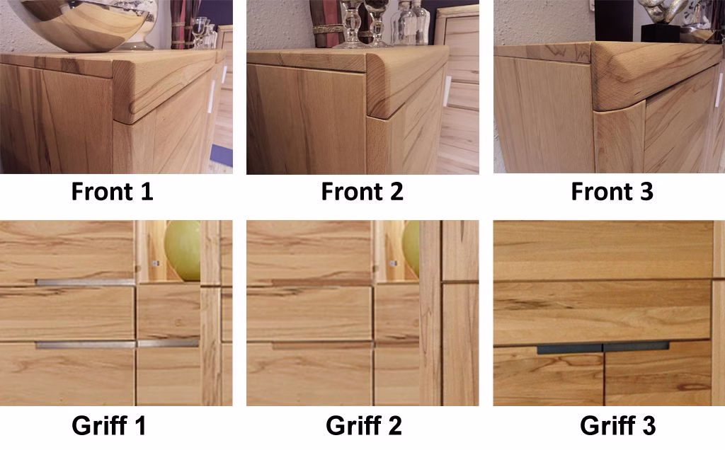 Übersicht verschiedener Holzfronten