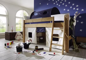 Hochbett-Kiefer-geoelt-Marine-1070-20-21-20.jpg Massivholz kinderbett TOBYKIDS 210x110x122cm halbhoch Kiefer massiv gelaugt geölt oder natur lackiert Casa de mobila Goslar