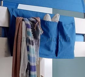 Textiltasche für Hochbett INFANSKIDS TOBYKIDS Türkisblau Textiltasche für Hochbett INFANSKIDS TOBYKIDS Türkisblau