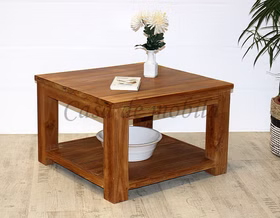 Couchtisch 70x45x70cm TEAK unbehandelt mit Ablageboden casademobila Goslar Couchtisch 70x45x70cm TEAK unbehandelt mit Ablageboden casademobila Goslar