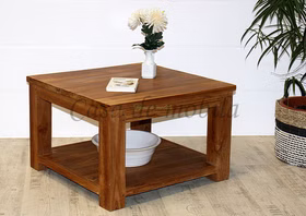 Massivholz Sofatisch mit Ablage 70x45x70cm TEAK unbehandelt casademobila Goslar Massivholz Sofatisch mit Ablage 70x45x70cm TEAK unbehandelt casademobila Goslar
