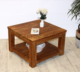 Echtholz Couchtisch 70x45x70cm TEAK unbehandelt mit Ablageboden casademobila Goslar Echtholz Couchtisch 70x45x70cm TEAK unbehandelt mit Ablageboden casademobila Goslar