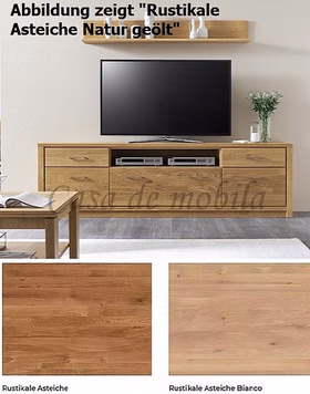 Massivholz Fernsehkommode Arumo breit 237x69x41cm Asteiche massiv natur oder bianco geölt Casademobila Goslar Massivholz Fernsehkommode Arumo breit 237x69x41cm Asteiche massiv natur oder bianco geölt Casademobila Goslar
