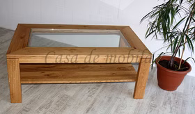 Echtholz Couchtisch mit Glasplatte und Ablage Arumo 125x49x75cm Asteiche massiv natur geölt Casa de mobila Echtholz Couchtisch mit Glasplatte und Ablage Arumo 125x49x75cm Asteiche massiv natur geölt Casa de mobila