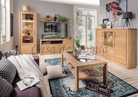 Echtholz Wohnzimmer Arumo Sofatisch mit Glasplatte Highboard Vitrine Tv-Board Lowboard Asteiche massiv natur geölt Casa de mobila Echtholz Wohnzimmer Arumo Sofatisch mit Glasplatte Highboard Vitrine Tv-Board Lowboard Asteiche massiv natur geölt Casa de mobila