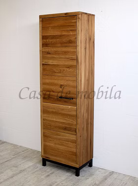 Dielenschrank 60x200x38cm BREST Wildeiche massiv rustikal Dielenschrank 60x200x38cm BREST Wildeiche massiv rustikal