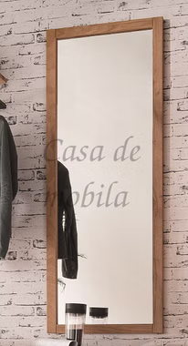 Wandspiegel mit Holzrahmen Groß BREST 50x140 Wildeiche massiv geölt rustikal bei Casademobila Goslar