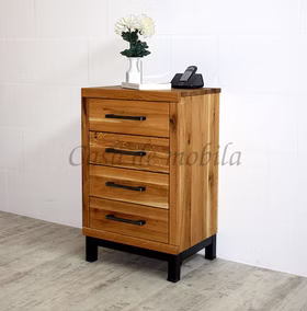 Schubladenkommode BREST 50x79x38cm Wildeiche massiv rustikal metallbeine Vintage schwarz Casademobila Goslar Schubladenkommode BREST 50x79x38cm Wildeiche massiv rustikal metallbeine Vintage schwarz Casademobila Goslar