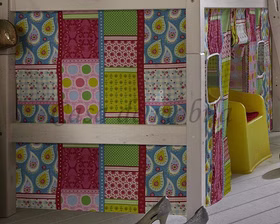 Vorhang 4teilig für Hochbett INFANSKIDS TOBYKIDS mittelhoch Butterfly Vorhang 4teilig für Hochbett INFANSKIDS TOBYKIDS mittelhoch Butterfly