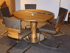 Massivholz tisch rund OREL ausziehbar 120/175x76x120cm Asteiche massiv natur oder bianco geölt Casademobila Goslar Massivholz tisch rund OREL ausziehbar 120/175x76x120cm Asteiche massiv natur oder bianco geölt Casademobila Goslar