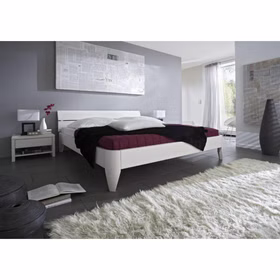 Bett 100x200 Beine 1 Normalhöhe Kopfteil 2 Kiefer astfrei weiß lackiert Bett 100x200 Beine 1 Normalhöhe Kopfteil 2 Kiefer astfrei weiß lackiert