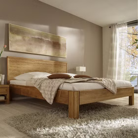Bett EASY SLEEP 120x200x45cm Eiche massiv natur geölt mit hohen kopfteil Casademobila Goslar Bett EASY SLEEP 120x200x45cm Eiche massiv natur geölt mit hohen kopfteil Casademobila Goslar