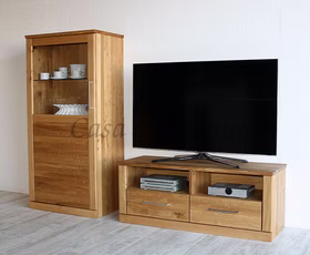 TV-Lowboard 114x45x40cm PALERMO Wildeiche natur geölt TV-Lowboard 114x45x40cm PALERMO Wildeiche natur geölt