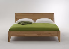 Bett 180x200 Beine 2 Komforthöhe Kopfteil 1 Kernbuche geölt parkettverleimt