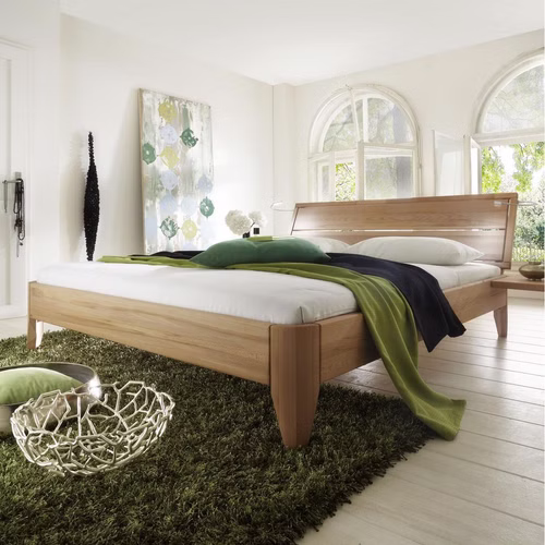 Bett 100x200 Beine 1 Normalhöhe Kopfteil 1 Kernbuche geölt stabverleimt Bett 100x200 Beine 1 Normalhöhe Kopfteil 1 Kernbuche geölt stabverleimt