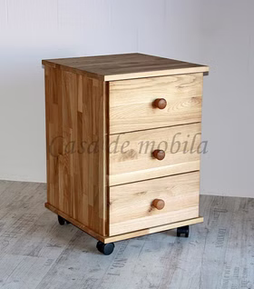 Massivholz Bürocontainer mit schubladen 46x69x49cm CONTRA wildeiche massiv natur geölt Casa de mobila Goslar Massivholz Bürocontainer mit schubladen 46x69x49cm CONTRA wildeiche massiv natur geölt Casa de mobila Goslar