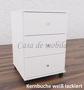 Rollcontainer mit Schubladen 46x69x49cm CONTRA Massivholz natur geölt von Casademobila Goslar Rollcontainer mit Schubladen 46x69x49cm CONTRA Massivholz natur geölt von Casademobila Goslar