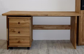 Massivholz Schreibtisch 160cm mit Rollcontainer eiche massiv geölt Casa de mobila Goslar Massivholz Schreibtisch 160cm mit Rollcontainer eiche massiv geölt Casa de mobila Goslar