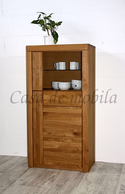 Geschirrschrank niedrig 71x137x40cm HORIZONT links Wildeiche massiv Natur geölt Casa de mobila Goslar Geschirrschrank niedrig 71x137x40cm HORIZONT links Wildeiche massiv Natur geölt Casa de mobila Goslar