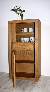 Wohnzimmer-schrank niedrig 71x137x40cm HORIZONT links Wildeiche massiv Natur geölt Casa de mobila Goslar Wohnzimmer-schrank niedrig 71x137x40cm HORIZONT links Wildeiche massiv Natur geölt Casa de mobila Goslar