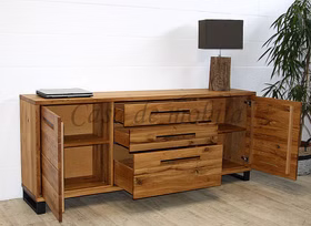 Massivholz Sideboard mit schubladen und metallbeine SOUL 200x83x42cm Rustikale Wildeiche massiv geoelt Casademobila Goslar Massivholz Sideboard mit schubladen und metallbeine SOUL 200x83x42cm Rustikale Wildeiche massiv geoelt Casademobila Goslar