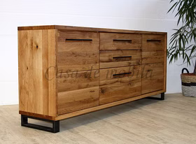 Massivholz kommode mit schubladen und metallbeine SOUL 200x83x42cm Rustikale Wildeiche massiv geoelt Casademobila Goslar Massivholz kommode mit schubladen und metallbeine SOUL 200x83x42cm Rustikale Wildeiche massiv geoelt Casademobila Goslar