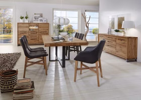 Esszimmer-schrank mit schubladen und metallbeine SOUL 200x83x42cm Rustikale Wildeiche massiv geoelt Casademobila Goslar Esszimmer-schrank mit schubladen und metallbeine SOUL 200x83x42cm Rustikale Wildeiche massiv geoelt Casademobila Goslar