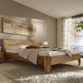 Bett 100x200 Beine 1 Normalhöhe Kopfteil 1 Eiche geölt