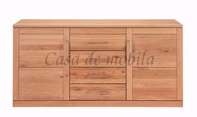 Massivholz Sideboard 172x82x45cm PALERMO Wildeiche massiv natur oder Bianco geölt, 7171 30 WE GM Casa de mobila Goslar