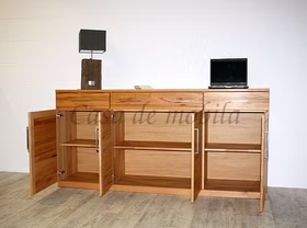 Massivholz Sideboard 201x98x45cm kernbuche massiv natur geölt Casa de mobila Goslar Massivholz Sideboard 201x98x45cm kernbuche massiv natur geölt Casa de mobila Goslar