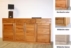Massivholz Sideboard Palermo 201x98x45cm kernbuche,Wildeiche natur oder Bianco geölt Casa de mobila Goslar Massivholz Sideboard Palermo 201x98x45cm kernbuche,Wildeiche natur oder Bianco geölt Casa de mobila Goslar