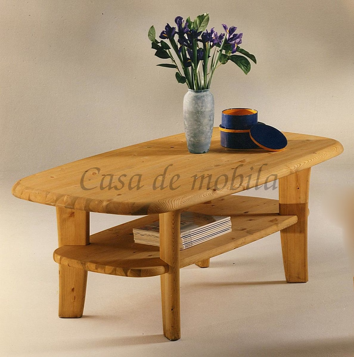 Couchtisch oval mit Ablage 116x48x62cm ESBJERG Kiefernholz gelaugt geölt Massivholz Couchtisch oval mit Ablage 116x48x62cm ESBJERG Kiefer massiv gelaugt geölt Casa de mobila Goslar